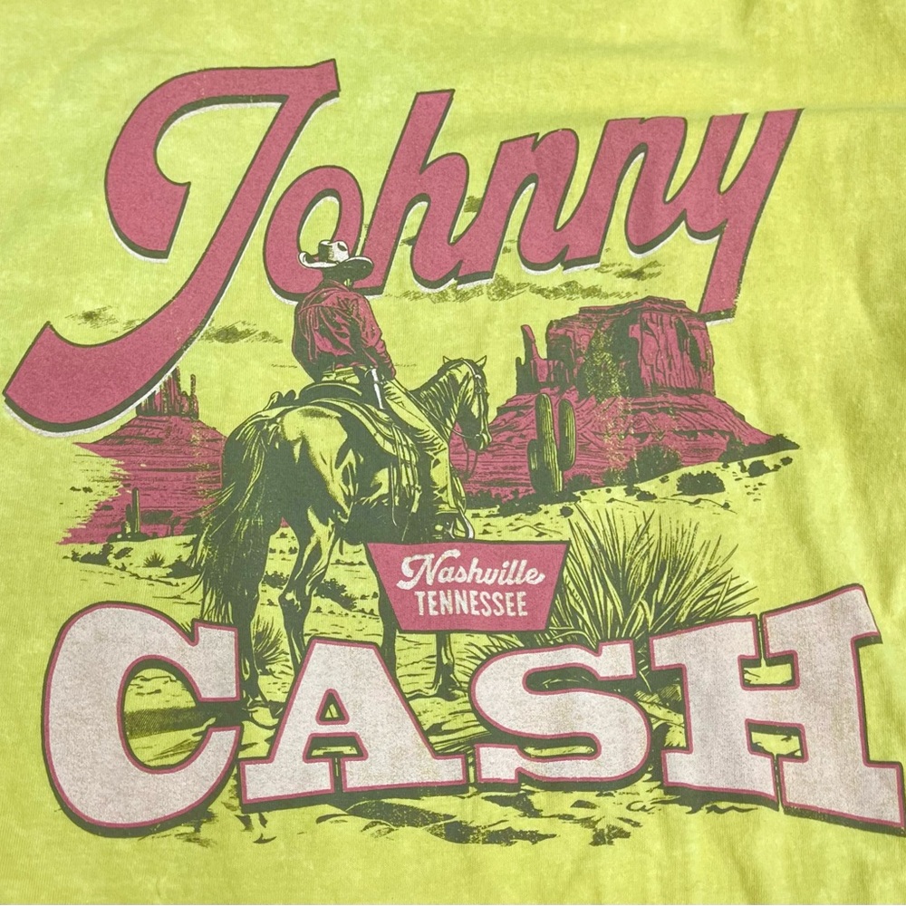 Ash Yellow Johnny Cash Graphic Tee - Picture 3 of 3